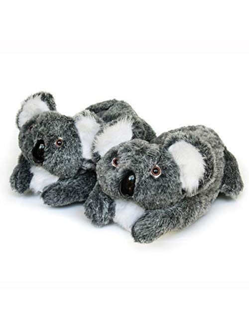 Indoor Fuzzy Winter Animal Koala Slippers for Adult Women Men Boys Girls