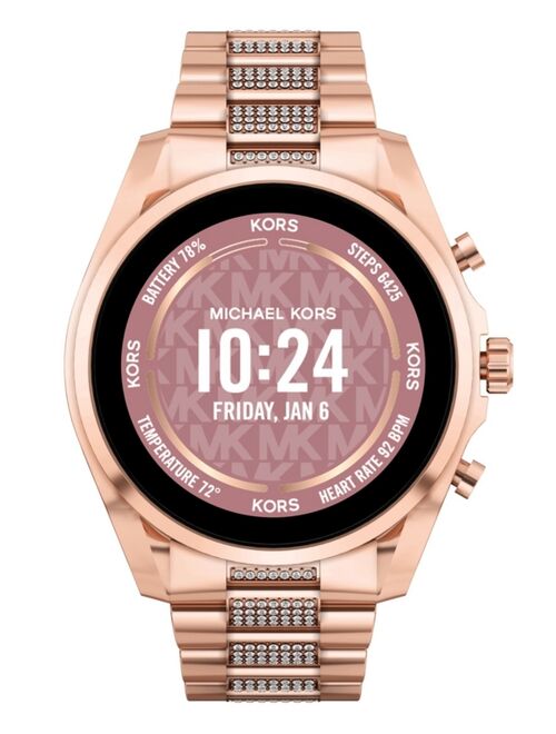 Michael Kors Access Unisex Gen 6 Bradshaw Smartwatch: Rose Gold-Tone Case with Stainless Steel Bracelet 44mm