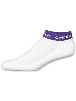Chassé Girls' In-Stock Low Anklet With Cheer Stripe Socks - Purple Youth