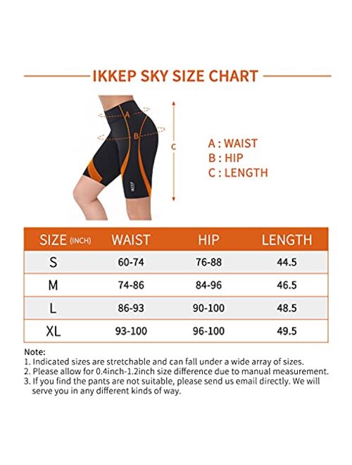 iKeep Womens Bike Shorts with 4D Padded Cycling Shorts for Women