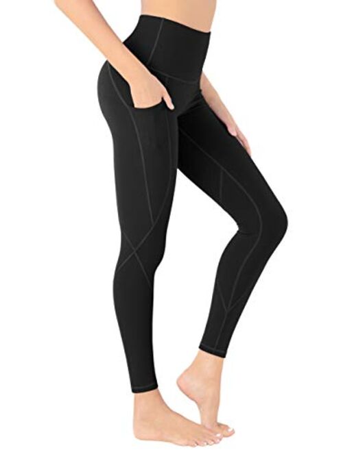 iKeep Leggings with Pockets for Women, Tummy Control Workout Leggings, High Waisted Yoga Pants with Pockets for Women