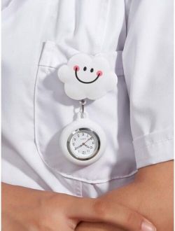 Clouds Nurse Quartz Watch Brooch