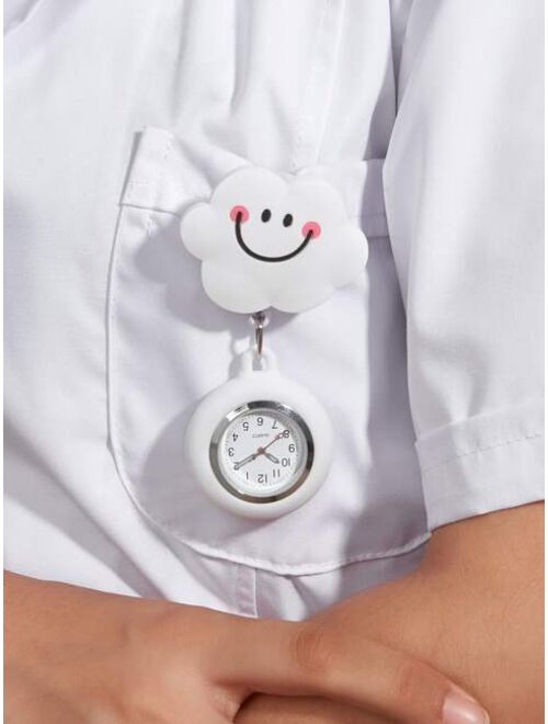 Shein Clouds Nurse Quartz Watch Brooch