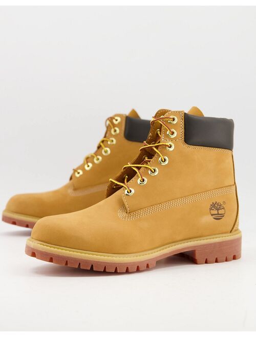 Timberland 6 Inch Premium boots in wheat tan