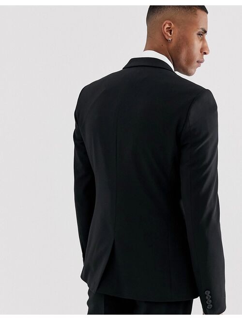 Asos Design super skinny suit jacket in black