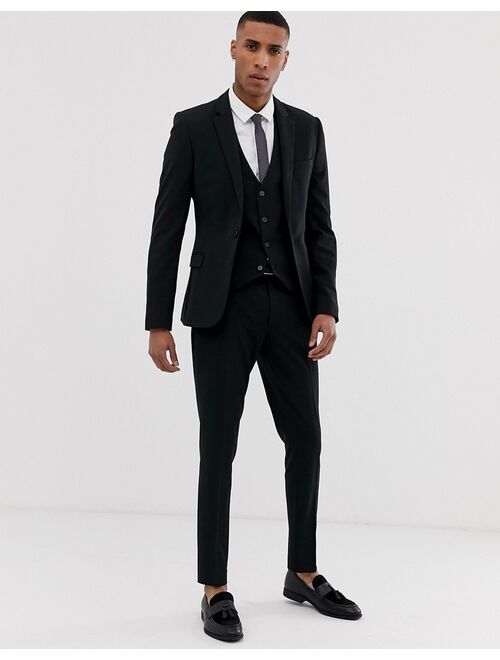Asos Design super skinny suit jacket in black
