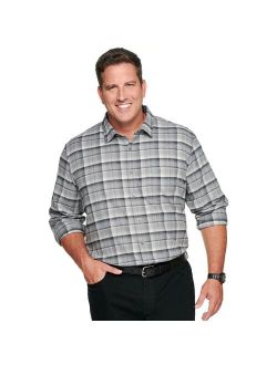 Big & Tall Apt. 9® Seriously Soft Plaid Regular-Fit Stretch Flannel Button-Down Shirt