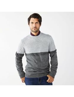 ® Regular-Fit Colorblock Merino Wool-Blend Crewneck Sweater