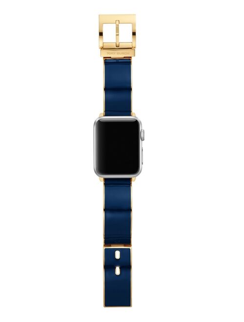 Tory Burch Women's Interchangeable Blue & Gold-Tone Stainless Steel Band for Apple Watch, 38mm/40mm