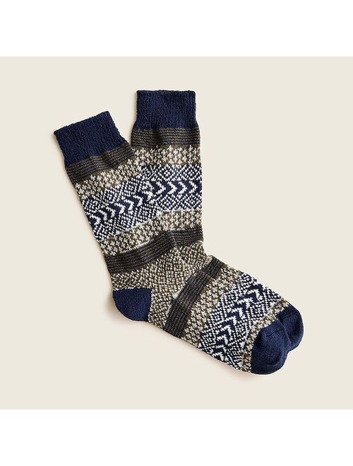 Buy American Trench™ cotton Fair Isle socks online | Topofstyle