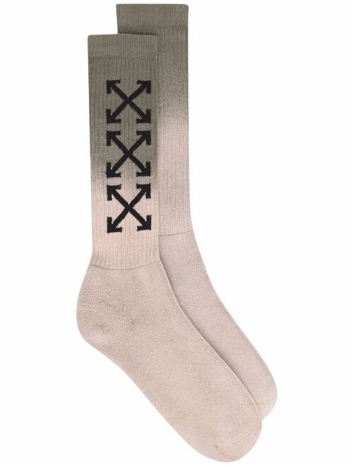 Arrows logo gradient-effect socks