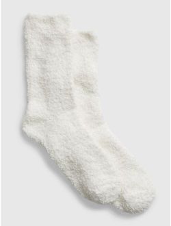 Thick Cozy Fuzzy Soft Knit Polyester Tie Dye Crew Socks For Men