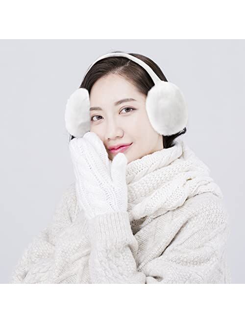Earmuffs Ear Warmers For Women Winter Fur Foldable Ear Warmer