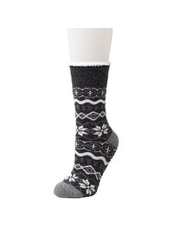 Fairisle Snowflake Slipper Socks