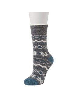 Fairisle Snowflake Slipper Socks