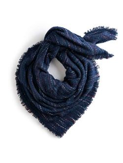 Boucle Plaid Blanket Square Scarf
