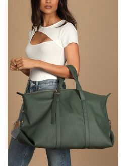 Weekend Adventure Green Weekender Bag