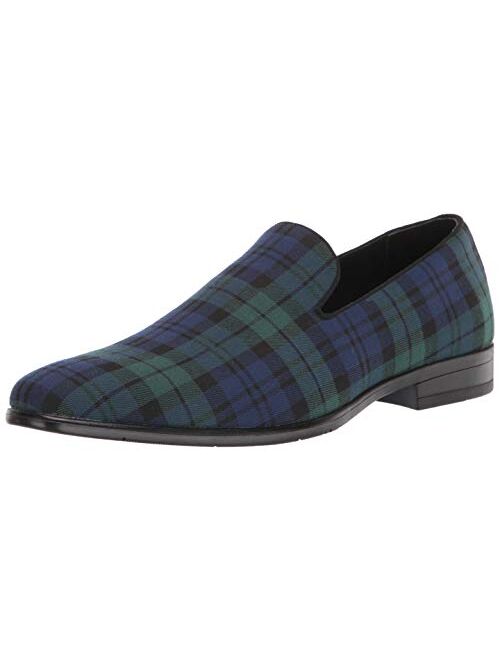 STACY ADAMS Men's Steward Plaid Slip-on Loafer