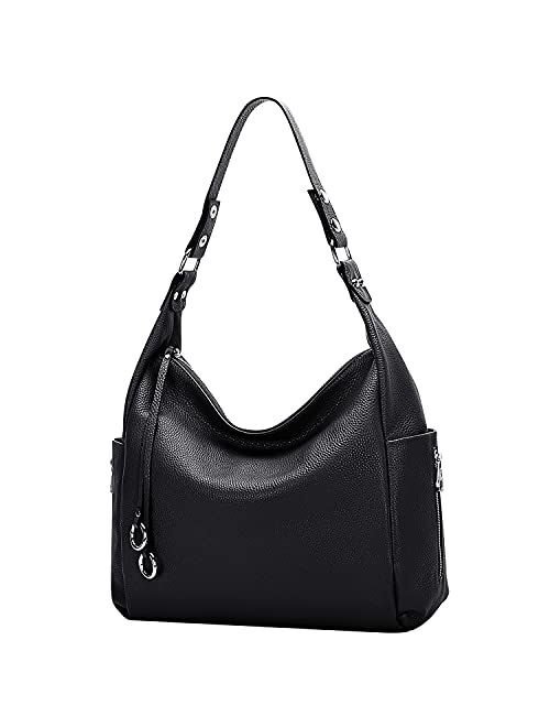 OVER EARTH Genuine Leather Purses and Handbags Shoulder Bags for Women Ladies Hobo Crossbody Purse Large