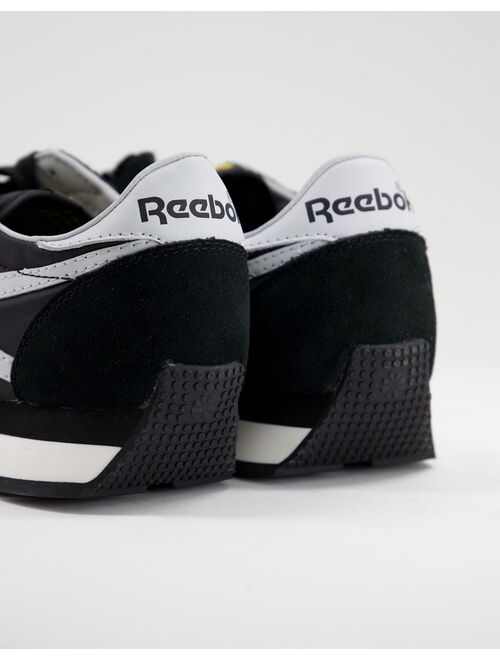 Reebok Aztec II sneakers in black and silver