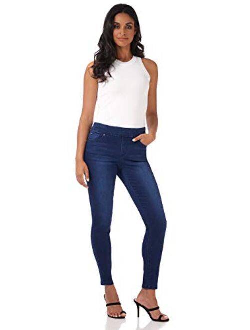 Rekucci Women's Secret Figure Premium Denim Skinny Pull-On Jean