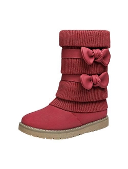Girl's Winter Snow Boots Faux Fur Lined Mid Calf Shoes