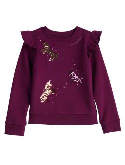 Girls 4-12 Jumping Beans® Ruffle Sleeve Sweatshirt