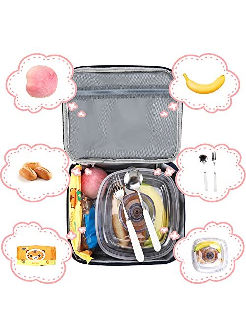 Kids Toddler Police Car Backpack with Lunch Box, School Bag Preschool Kindergarten Bookbags