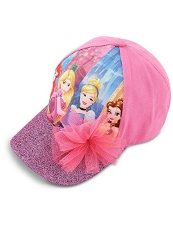 Frozen Elsa and Anna Cotton Baseball Cap with Glitter Pom