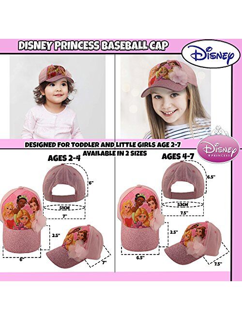 Disney Frozen Elsa and Anna Cotton Baseball Cap with Glitter Pom