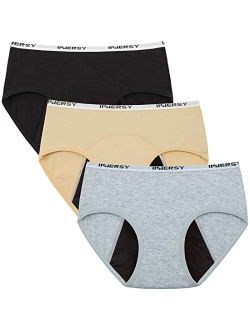 Big Girls' Period Panties Menstrual Underwear for First Period Starter 3-Pack
