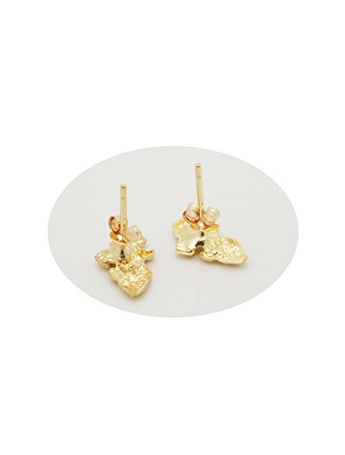 10k Yellow Gold Small Nugget Earrings