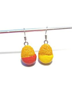 Chicken Nugget Dangle Earrings - Tiny Food Jewelry