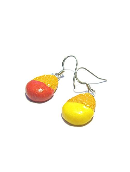 Chicken Nugget Dangle Earrings - Tiny Food Jewelry