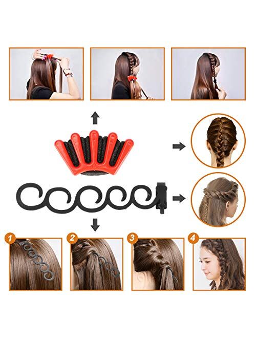 40 Pcs Hair Styling Kit Set Number-one DIY Hair Accessories Fashion Hair Styling Tools Hair Modelling Tool Kit Hairdress Kit Magic Simple Fast Spiral Hair Braiding Tool f