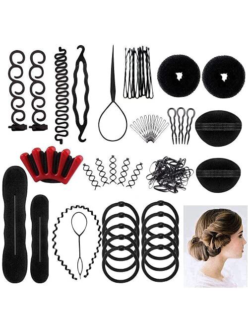 Hair Styling Set, Hair Design Styling Tools Accessories DIY Hairdresser Kit Set Simple Fast Spiral Hair Braid Hair Braiding Tool