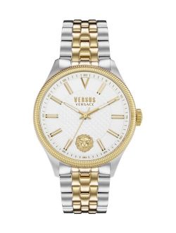 Men's Colonne Gold Tone and Silver Tone IP Stainless Steel Bracelet Watch 45mm