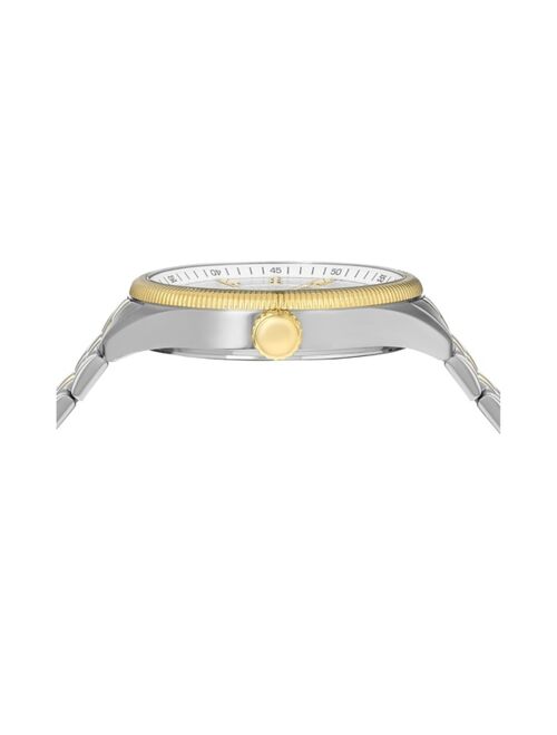 Versace Men's Colonne Gold Tone and Silver Tone IP Stainless Steel Bracelet Watch 45mm