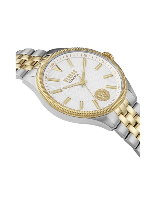 Versace Men's Colonne Gold Tone and Silver Tone IP Stainless Steel Bracelet Watch 45mm