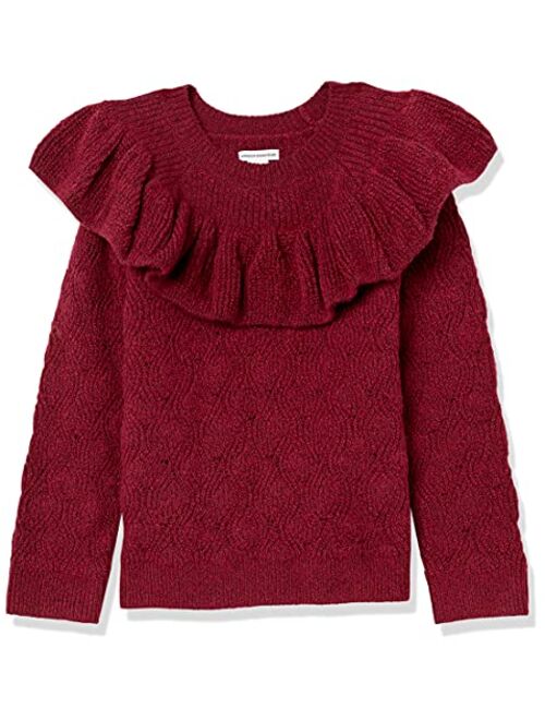 Amazon Essentials Girls' Soft Touch Ruffle Sweater