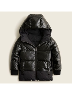 Girls' reversible puffer jacket with eco-friendly PrimaLoft