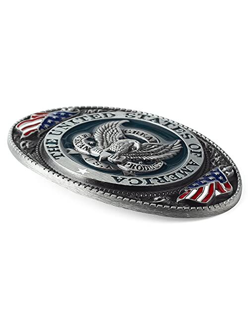 Buckle Rage Belt Buckle Oval Eagle"The United States Of America"