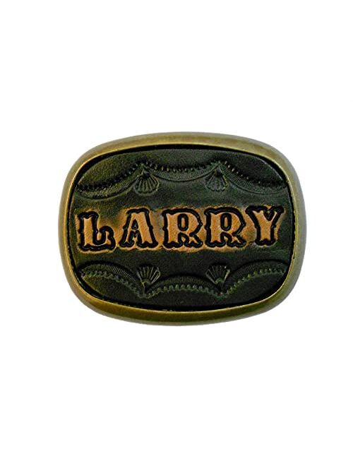 Custom Tooled Leather Belt Buckle, MADE to ORDER, Names or Initials Up to 6 Letters