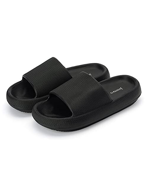 Joomra Pillow Slippers for Women and Men Non Slip Quick Drying Shower Slides Bathroom Sandals | Ultra Cushion | Thick Sole