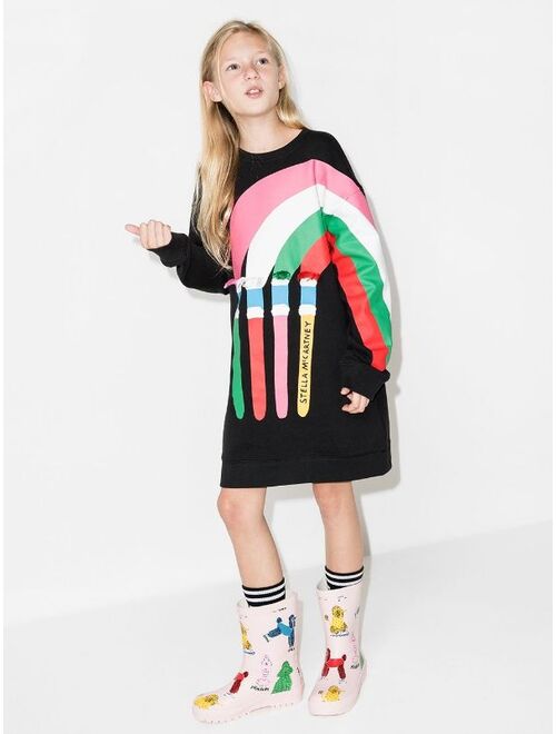 Stella McCartney Paintbrushes-print cotton dress