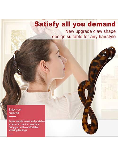Gluytly Banana Hair Clip 4.13in Banana Grips Non-Slip Fishtail Fish Hair Lady Fish Shape Ponytail Hair Claw Clips for Women & Girls Clamp Accessory Claw Clips(4 PCS)