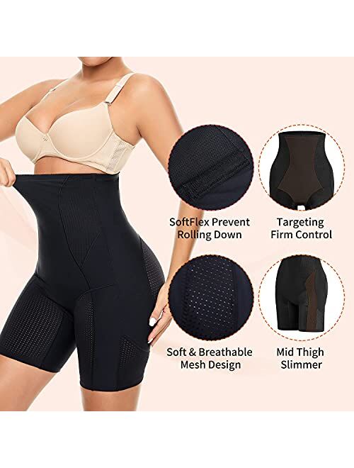 Movwin Shapewear for Women Firm Tummy Control Power Sculpting Shorts High Waisted Body Shaper