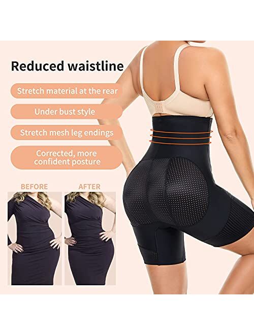 Movwin Shapewear for Women Firm Tummy Control Power Sculpting Shorts High Waisted Body Shaper