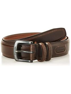 Men's Double Loop Belt-Casual Dress with Single Prong Buckle for Jeans Khakis