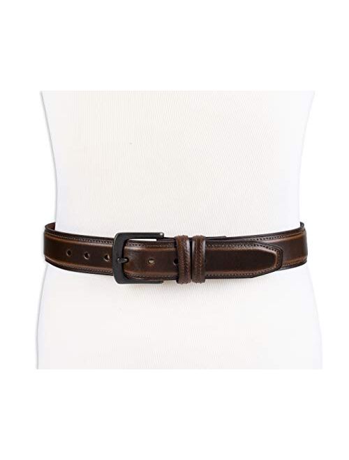 Columbia Men's Double Loop Belt-Casual Dress with Single Prong Buckle for Jeans Khakis